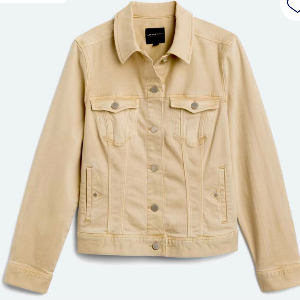 Liverpool Classic Jean Jacket in Beige - NWT